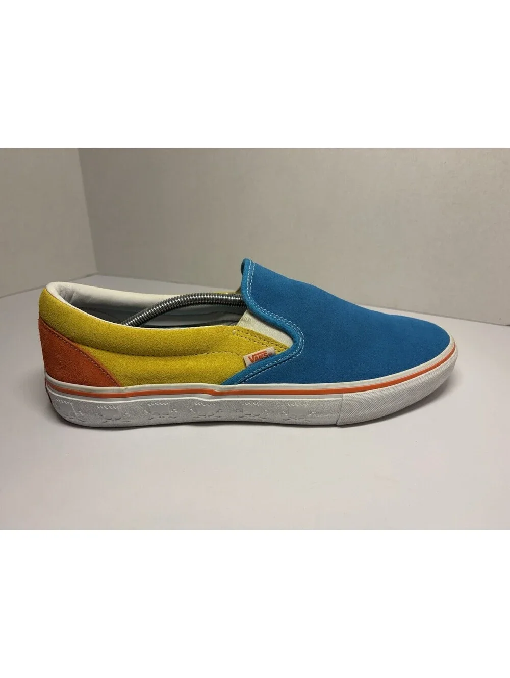 VANS X The Simpsons Blue-Yellow-Orange Bart Slip On Pro Size 13 M EUC